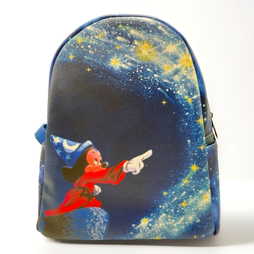 Loungefly Disney Fantasia Sorcerer Mickey Mini Backpack 2021 Blue CLEAN